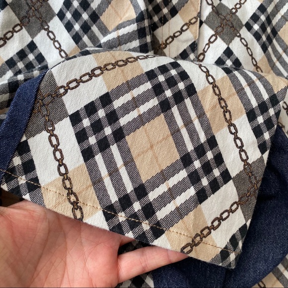 π ICC JEANSWEAR BY CLAIRE PLAID DENIM TWO TONED JEANS! - Picture 7 of 8